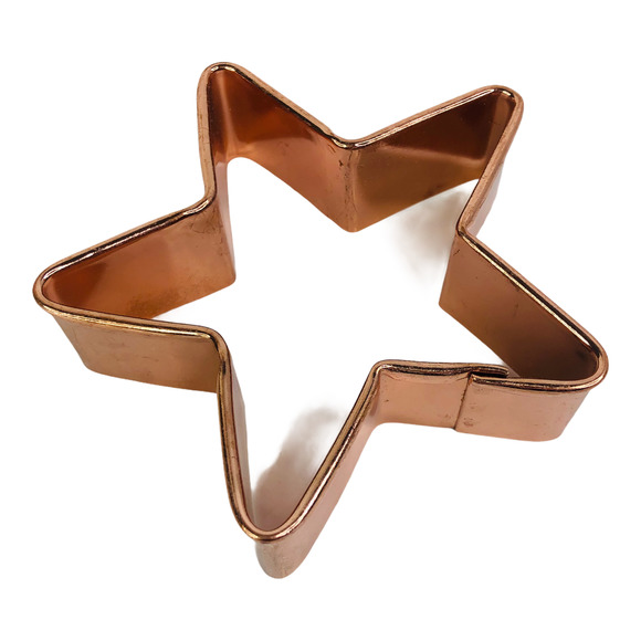 Large Heavy Copper Star Cookie Cutter - Unbranded 4" x 3.75" - Picture 2 of 10